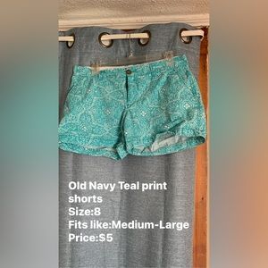 Old navy teal shorts